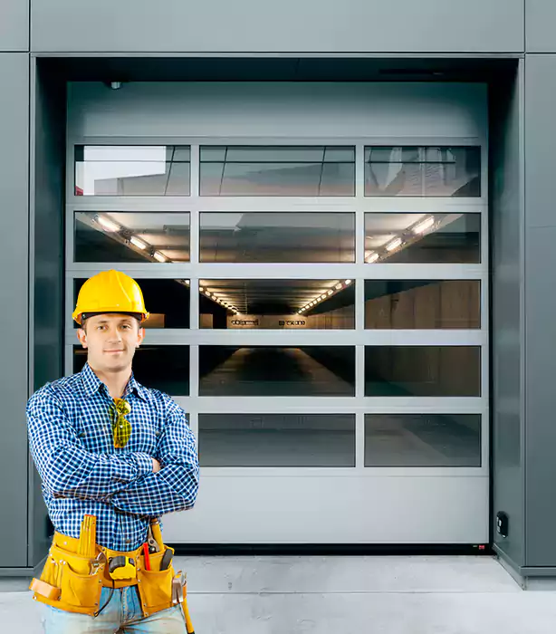 Glass Roll Up Garage Door Lantana